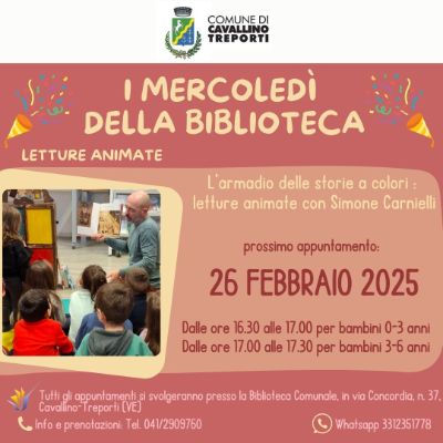 I mercoledì della biblioteca letture animate 26/02/2025