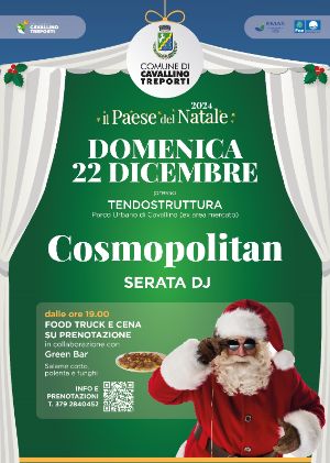 Locandina Cosmopolitan Serata Dj 22 dicembre 2024