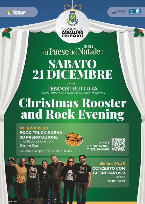 Locandina Serata Christmas Rooster and Rock Evening 21 dicembre 2024