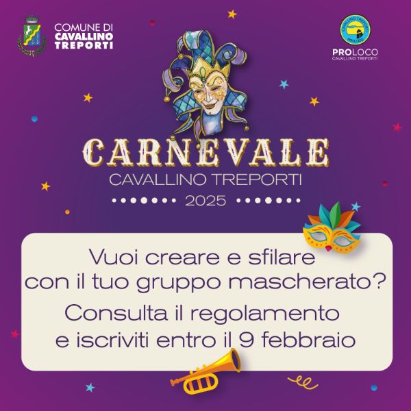 Locandina Carnevale 2025 - Gruppi mascherati