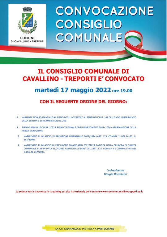 Consiglio Comunale  locandina