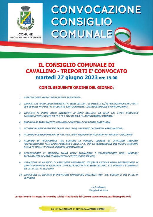 Consiglio Comunale  locandina