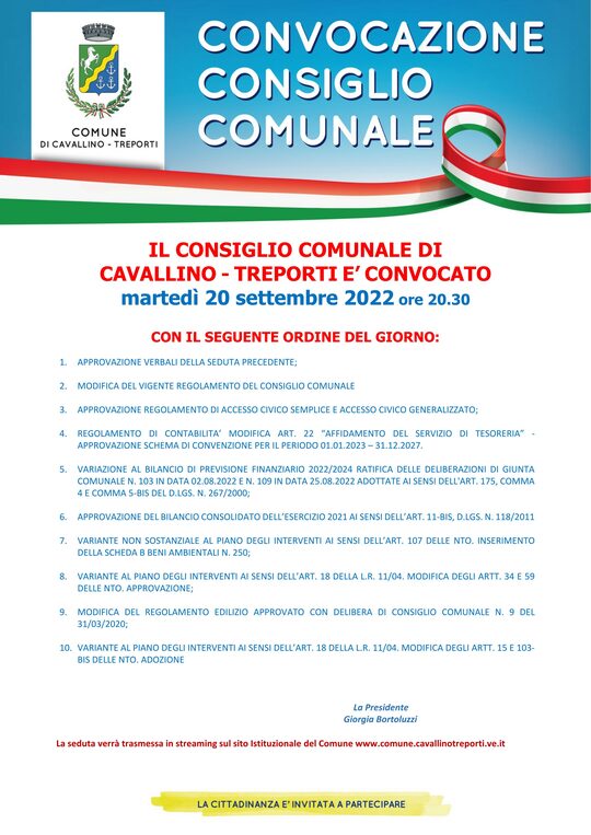 Consiglio Comunale  locandina