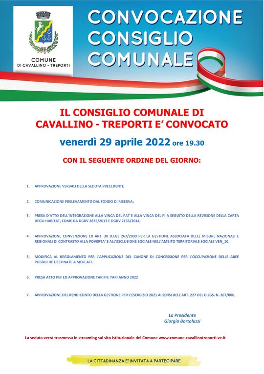 Consiglio Comunale  locandina