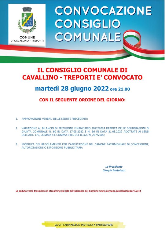 Consiglio Comunale  locandina